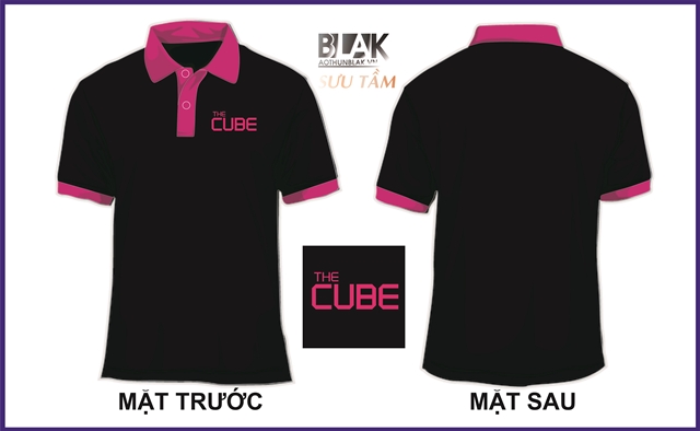 Mẫu áo thun đồng phục công ty the CUBE màu đen