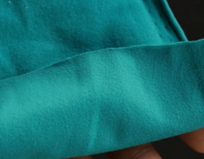 Vải thun cotton trơn màu xanh