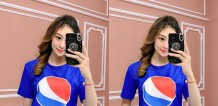 Mẫu áo thun đồng phục Pepsi thiết kế đẹp